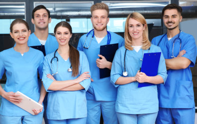 Group of medical staff smiling