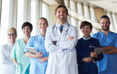 Group of medical staff smiling