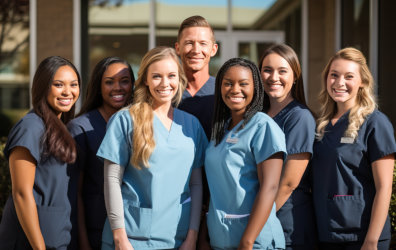 Group of medical staff smiling