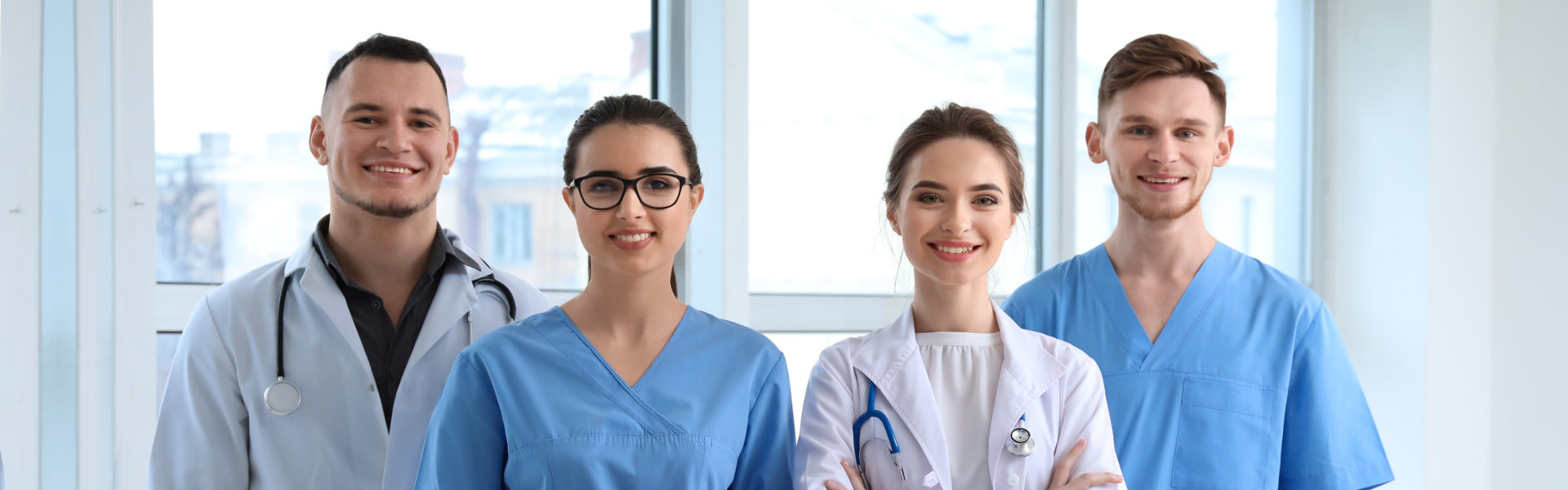 group of medical staff standing