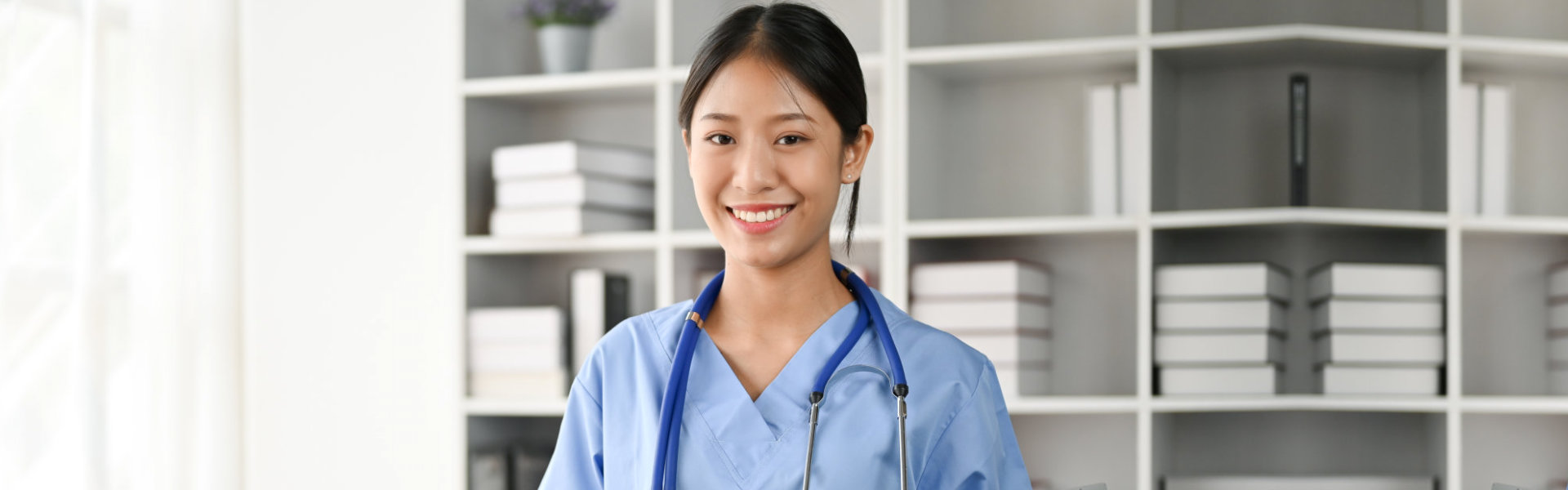 Smiling young nurse